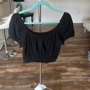 black crop top